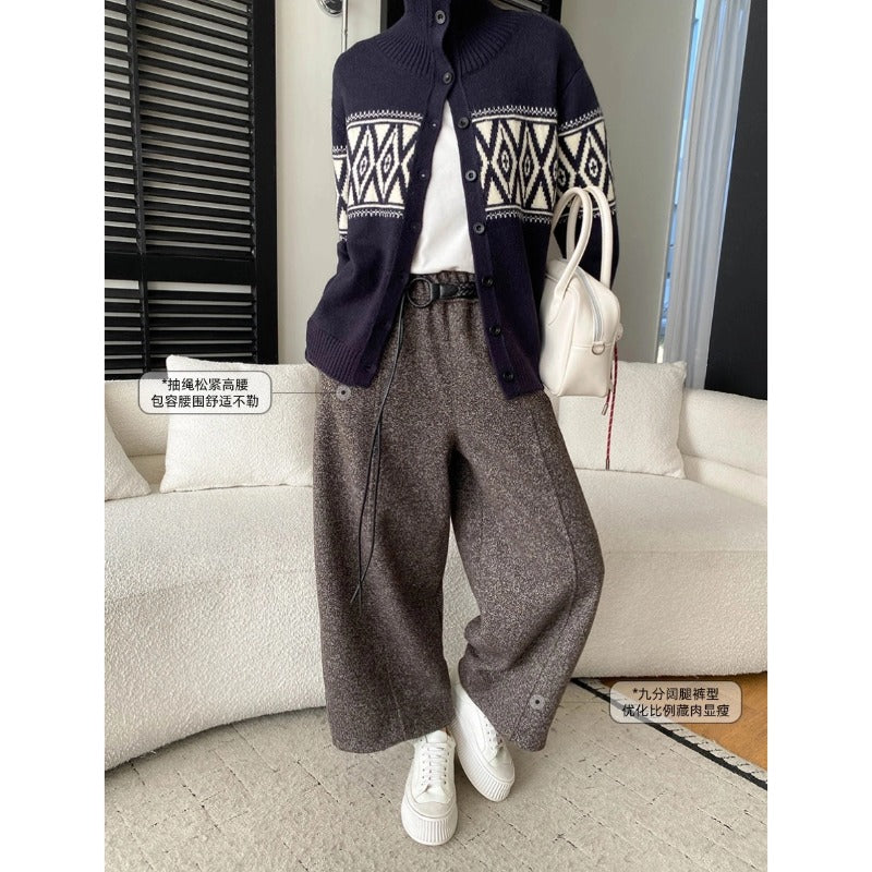 Damen gemütliche Strickjacke mit dekorativen Knöpfen und Taschen Drune