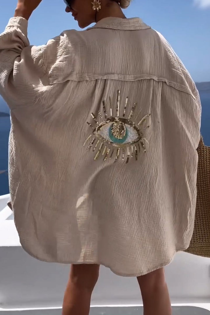 Damen lässige Strandbluse Drune