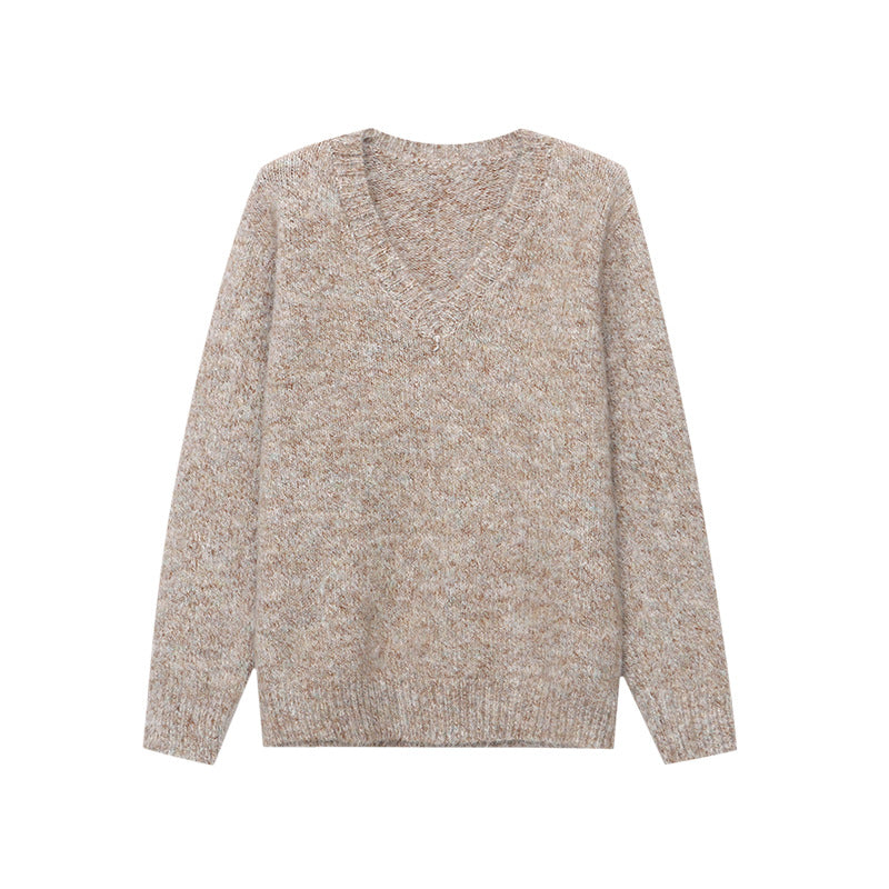 Damen kuscheliger V-Ausschnitt Pullover aus hochwertigem Material Drune
