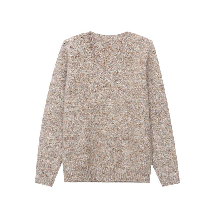 Damen kuscheliger V-Ausschnitt Pullover aus hochwertigem Material Drune