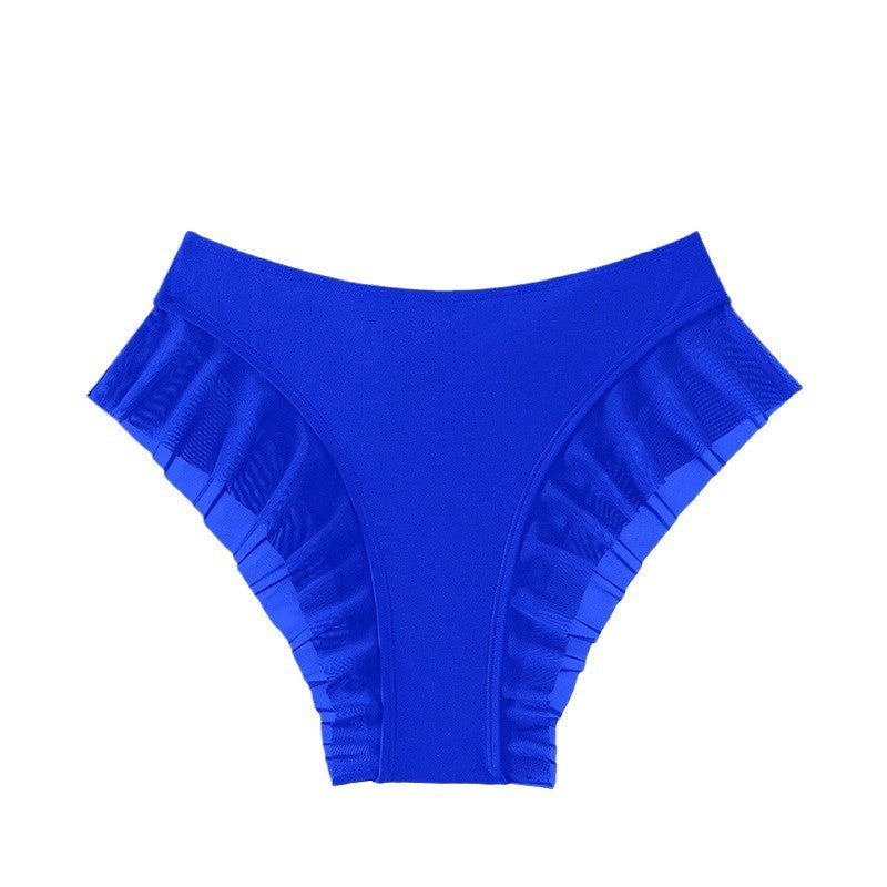 Damen Hochgeschnittener Bikinislip mit voluminösem Rüschendetail Drune