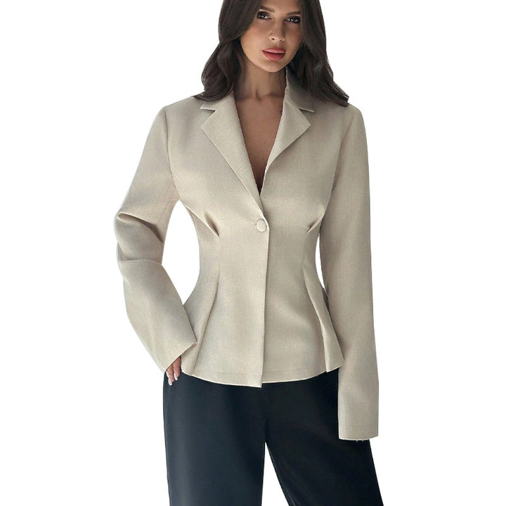 Damen modischer Blazer mit tailliertem Schnitt und feinem Stoff Drune