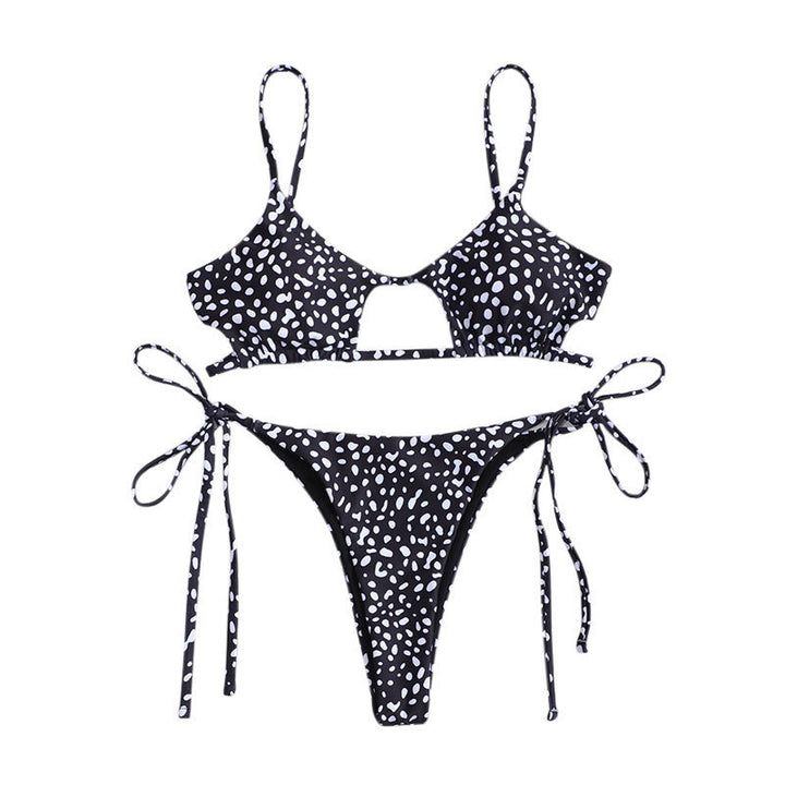 Damen Triangel-Bikini-Set mit asymmetrischem Schnitt und verspieltem Design Drune