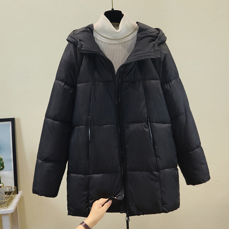 Damen Komfortable und stylische Pufferjacke mit Kapuze und praktischen Reißverschlusstaschen Drune