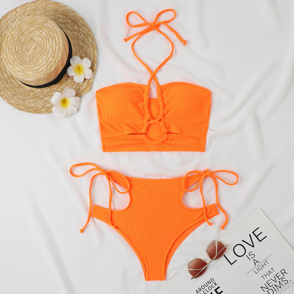 Damen Bikini-Set mit raffiniertem Cut-Out und hohem Taillenschnitt Drune