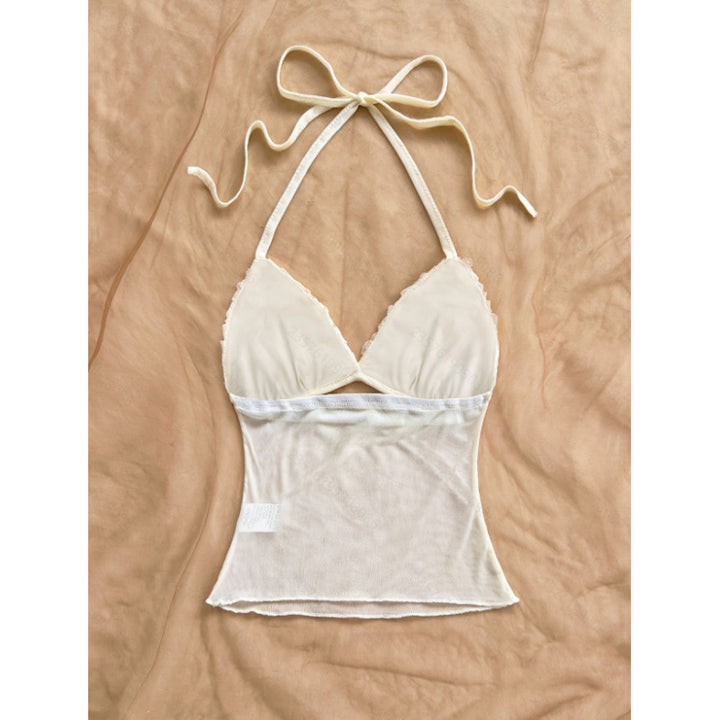Damen Crop-Top mit Rüschendetails und leichtem Stoff Drune