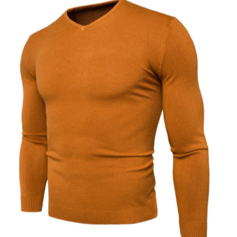 Herren feiner V-Ausschnitt Pullover aus hochwertiger Baumwolle Drune