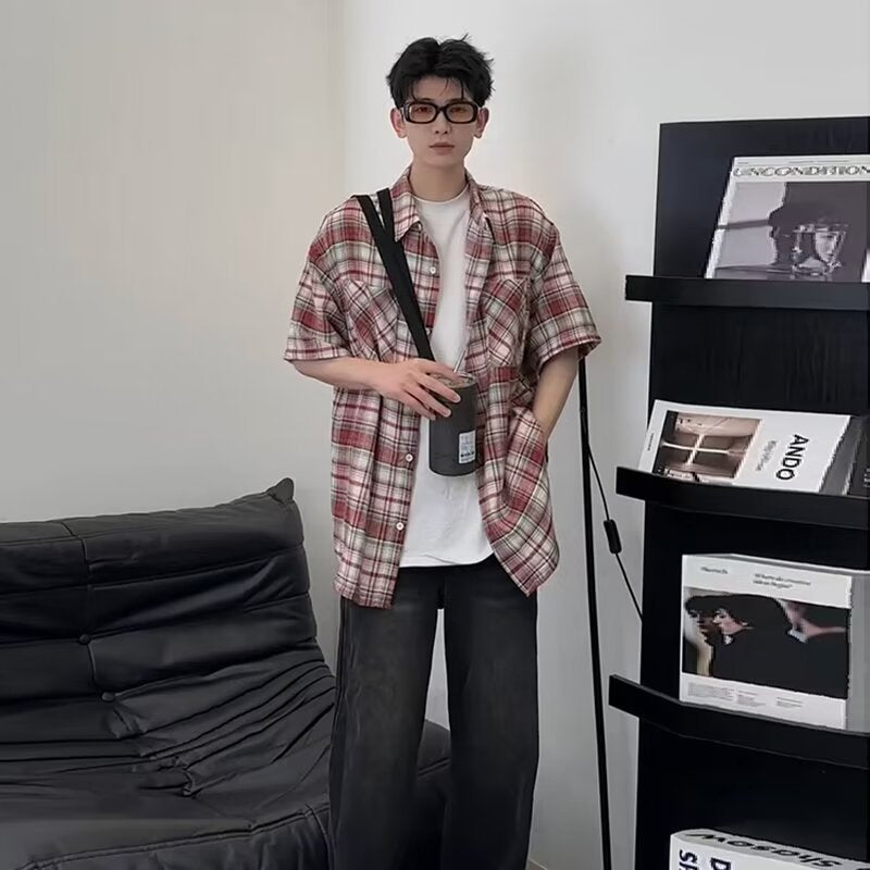 Herren Elegante und lässige Kurzarm-Hemdjacke Drune