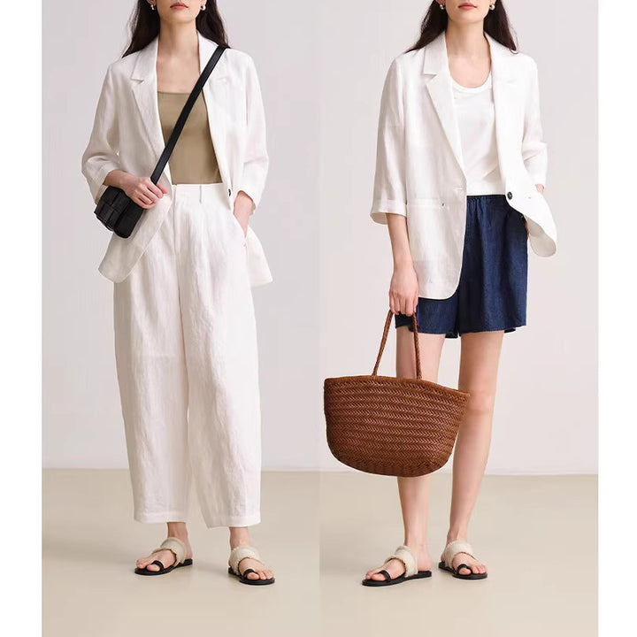 Damen Bequeme und elegante Leinenhose Drune