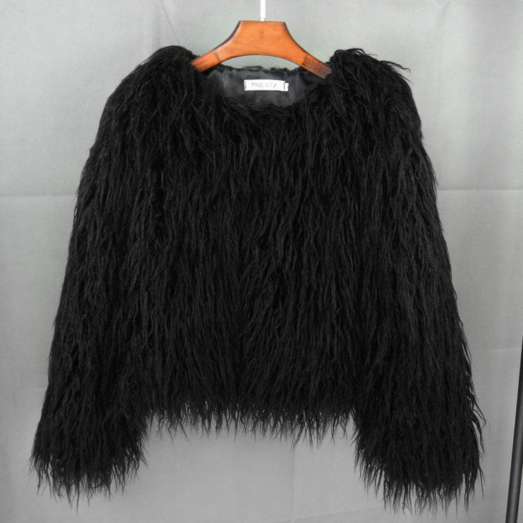 Damen statement Fleece-Jacke mit voluminösem Look Drune