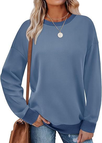 Damen bequemer Sweatshirt mit Raglanärmeln und dekorativem Kragen Drune