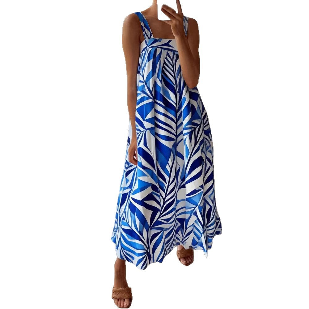 Damen Maxikleid mit floralem Muster und luftiger Passform Drune