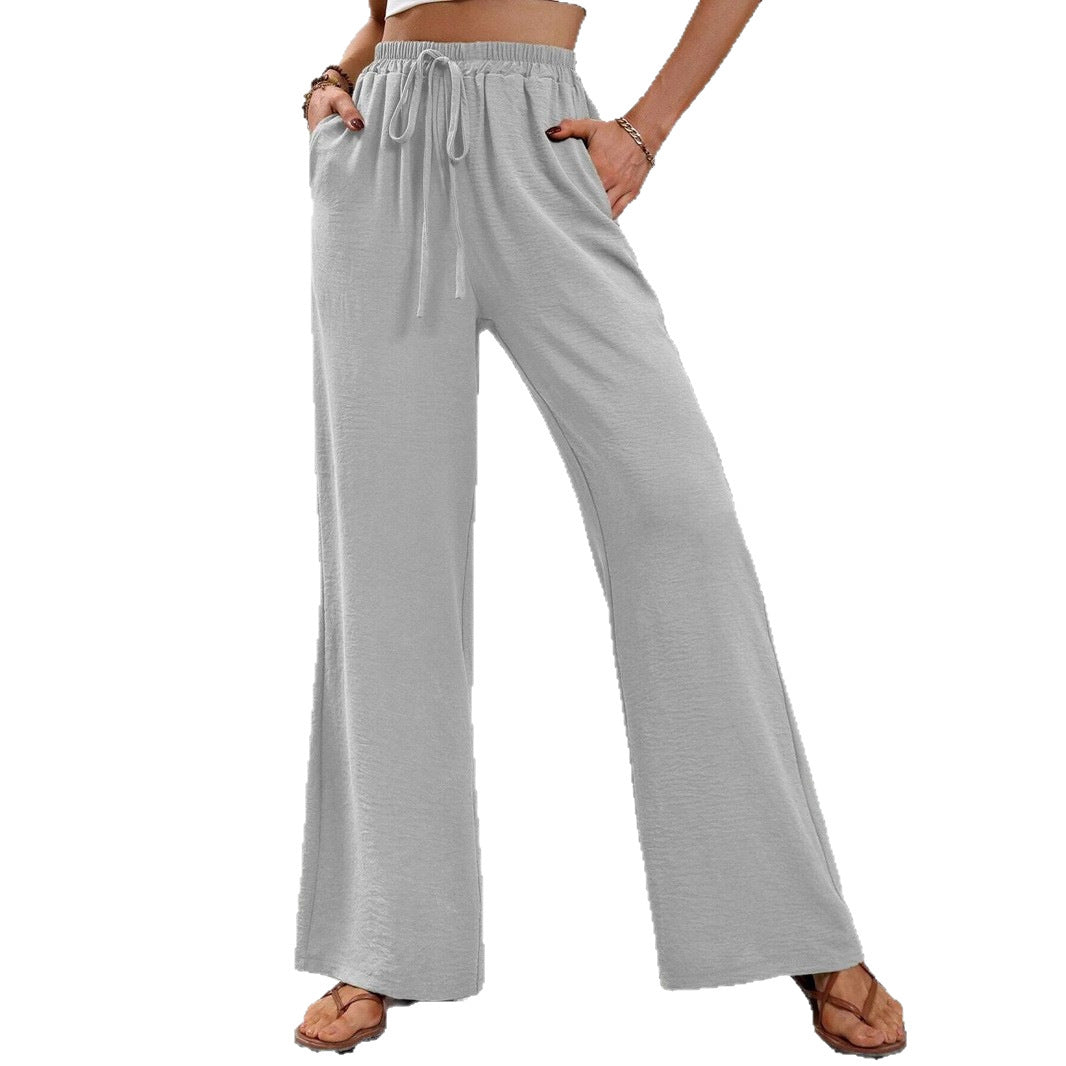 Damen Weite, bequeme Lounge-Hose mit verstellbarem Bund Drune
