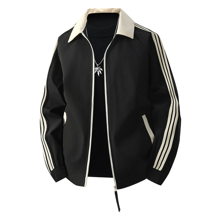 Herren Sportliche Übergangsjacke mit hohem Kragen und elastischen Bündchen Drune