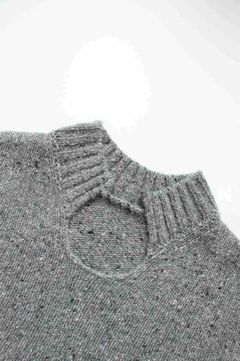 Damen Grobstrickpullover mit steigendem Kragen Drune