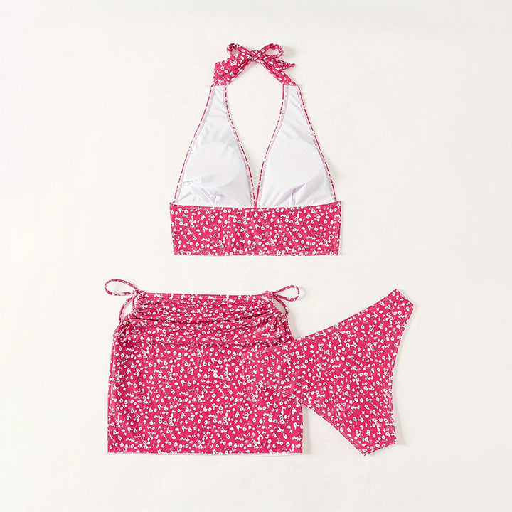 Damen Crop-Bikini-Set mit floralem Design Drune