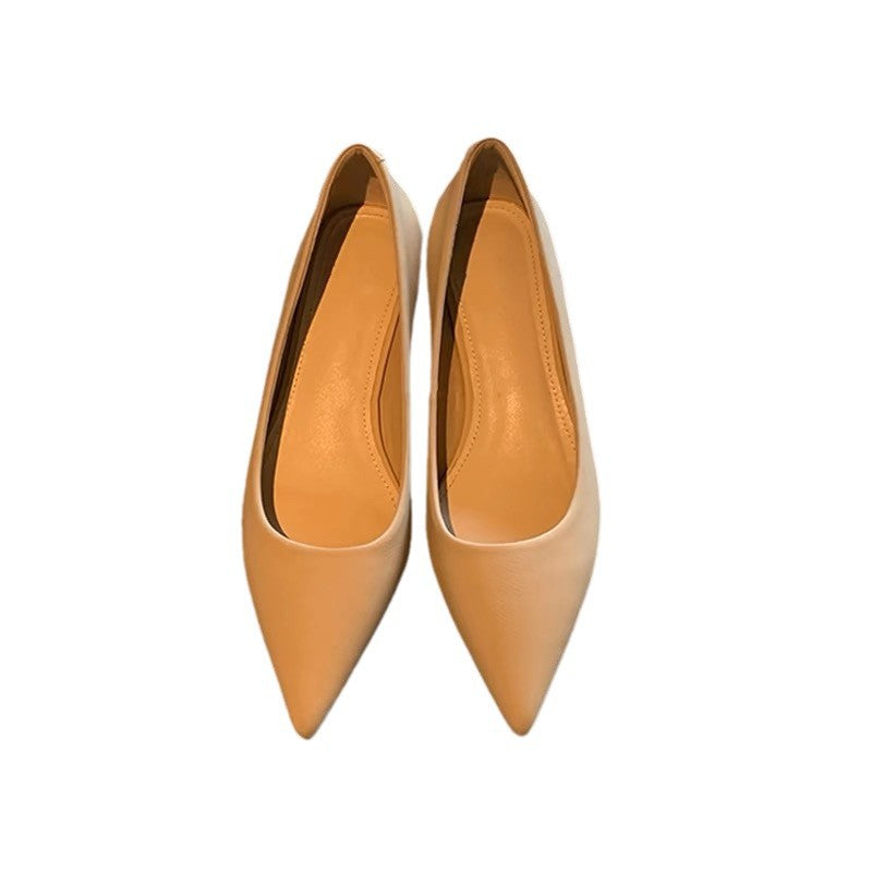 Damen elegante spitze Ballerinas aus hochwertigem Leder Drune