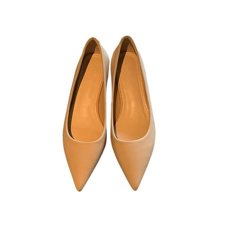 Damen elegante spitze Ballerinas aus hochwertigem Leder Drune