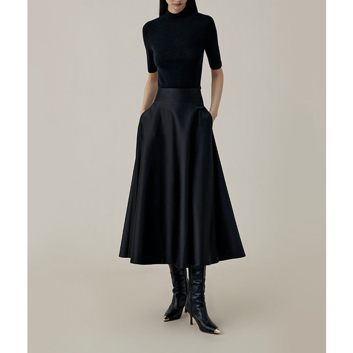 Damen Eleganter und fließender Midi-Rock Drune