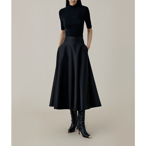 Damen Eleganter und fließender Midi-Rock Drune