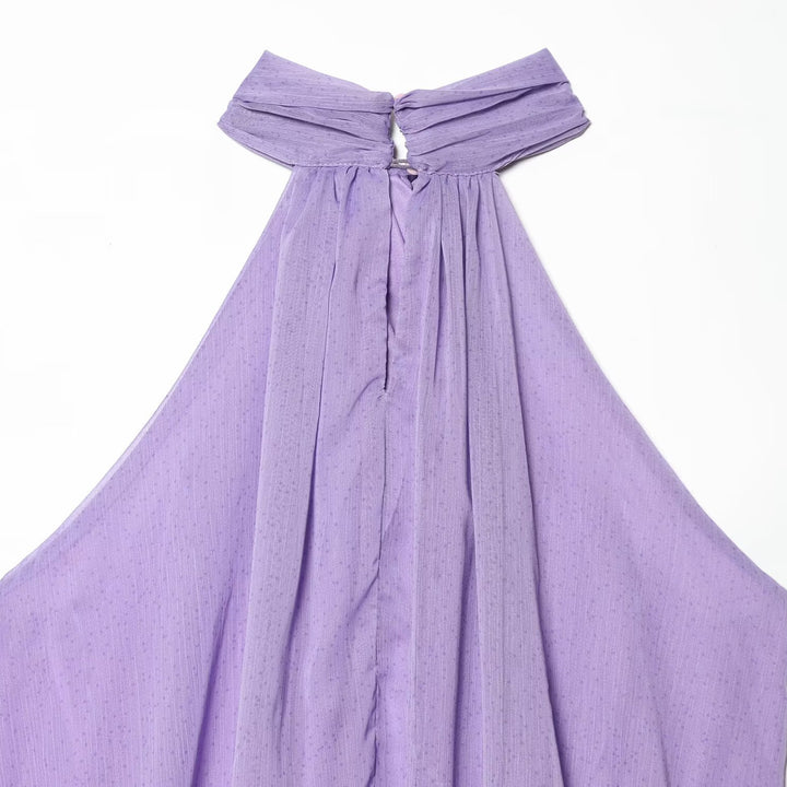 Damen Haltertop mit eleganter Drapierung und hochwertigen Stoffen Drune