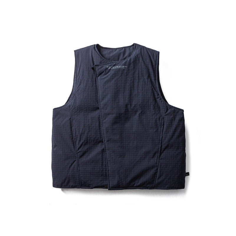 Unisex Gepolsterte Steppweste mit asymmetrischer Front und minimalistischer Silhouette Drune