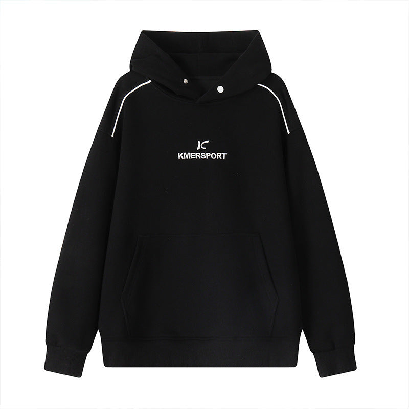 Herren Lässiger Kapuzenpullover im Sportstyle mit Kontrastpaspel und Kängurutasche Drune