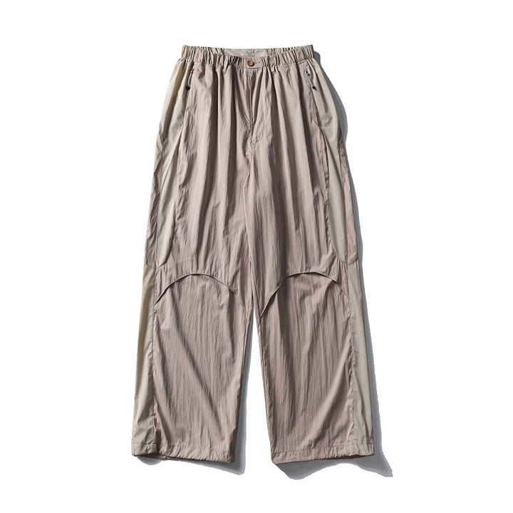 Herren Weite technische Nylon-Cargohose mit elastischem Bund und Paneel-Details Drune