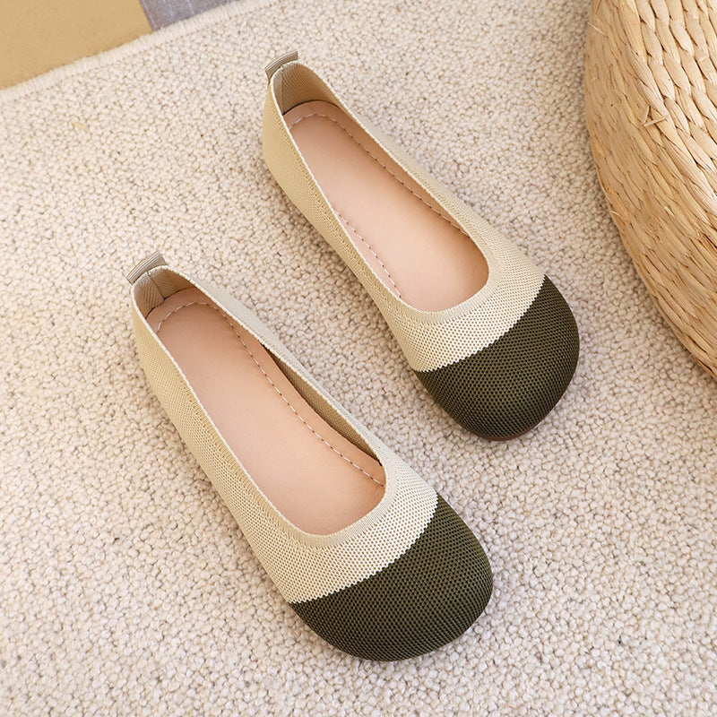 Damen atmungsaktive Ballerinas mit flexiblem Obermaterial Drune