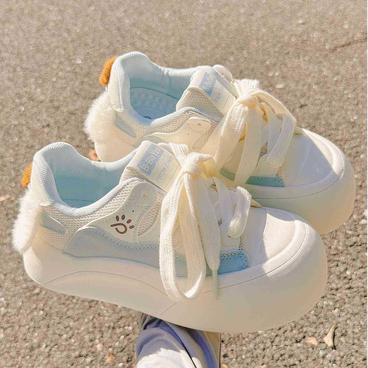 Damen Sneaker mit plüschiger Fütterung und flexiblen Schnürsenkeln Drune