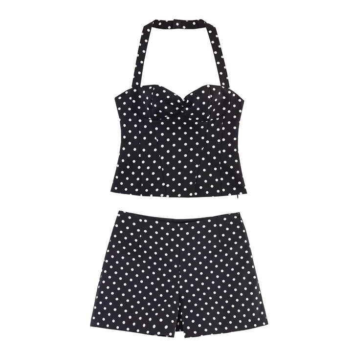 Damen Kombination aus kurzem Oberteil und Shorts Drune