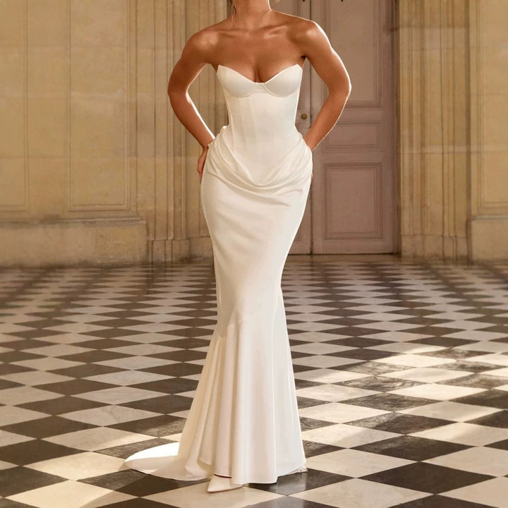 Damen Glamouröses Abendkleid mit taillierter Korsett-Optik Drune