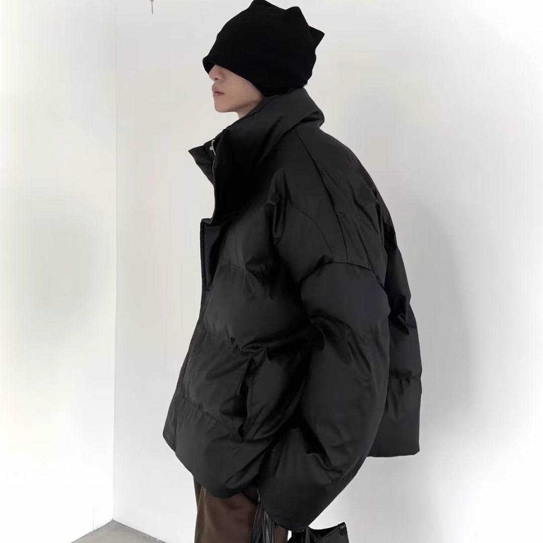 Unisex gefütterte Oversized-Jacke mit hohem Kragen Drune