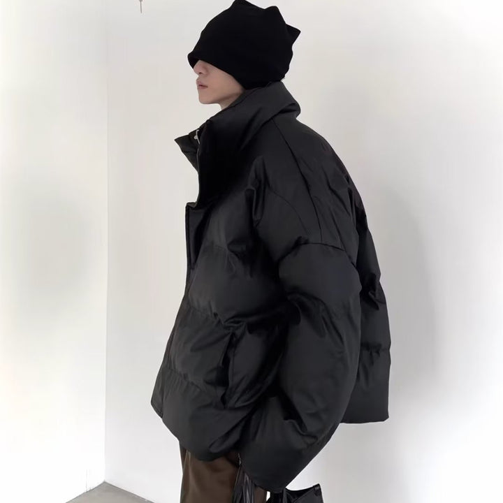 Unisex gefütterte Oversized-Jacke mit hohem Kragen Drune