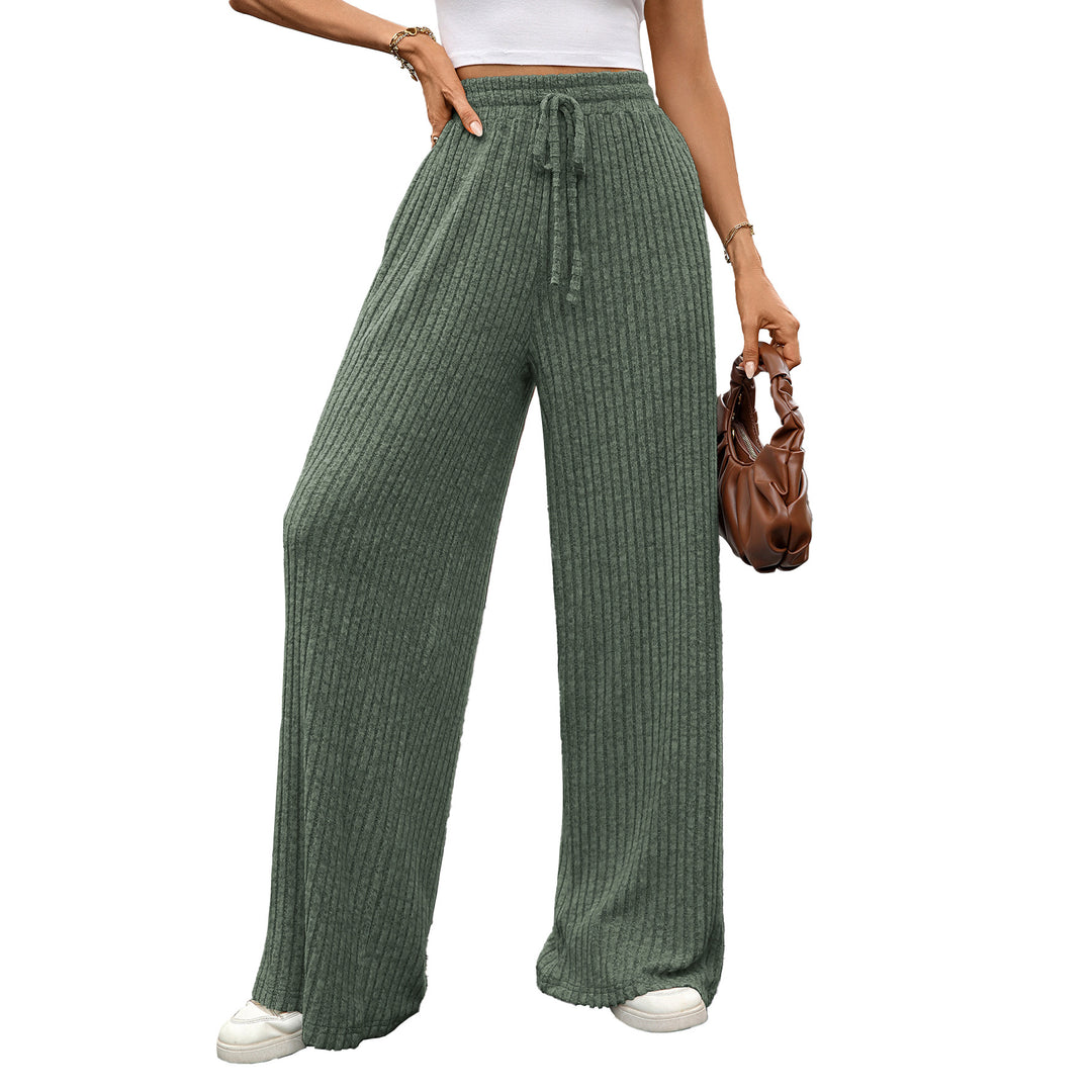 Damen weite Ripp-Pants Drune