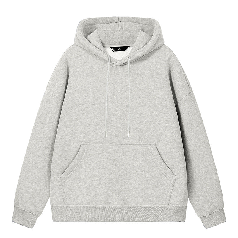 Unisex Oversize-Kapuzenpullover mit Kängurutasche und überschnittener Schulter Drune