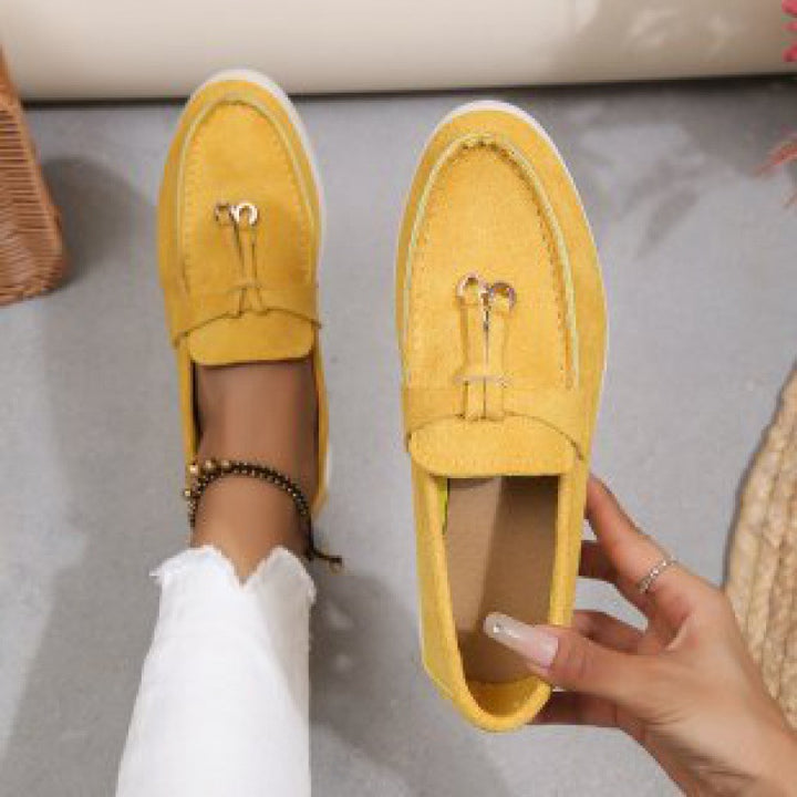 Damen nan bequeme Slip-On Loafer mit dekorativem Quastenbesatz und ergonomischer Gummisohle Drune
