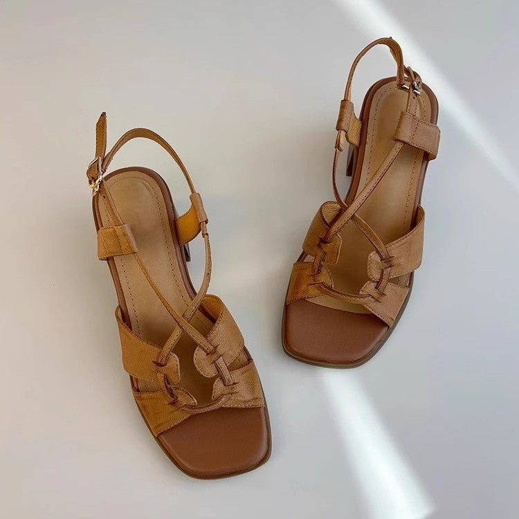 Frauen Schicke Absatzsandalen Drune