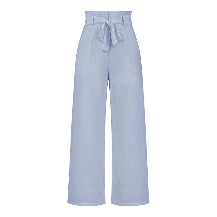 Damen Weit geschnittene Hochbundhose mit Bindegürtel Drune
