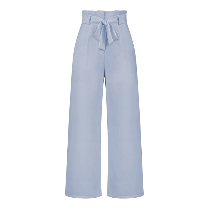 Damen Weit geschnittene Hochbundhose mit Bindegürtel Drune