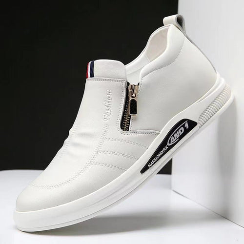 Herren Elegante und komfortable Leder-Slipper mit Reißverschluss Drune