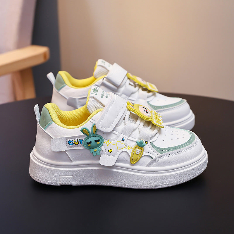 Damen Sneakers mit süßen Motiven und Klettverschluss Drune