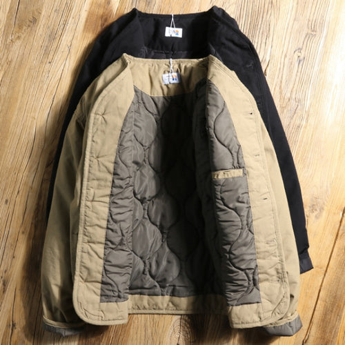 Herren gesteppte Freizeitjacke mit praktischem Kragen und innovativen Innenfutter Drune