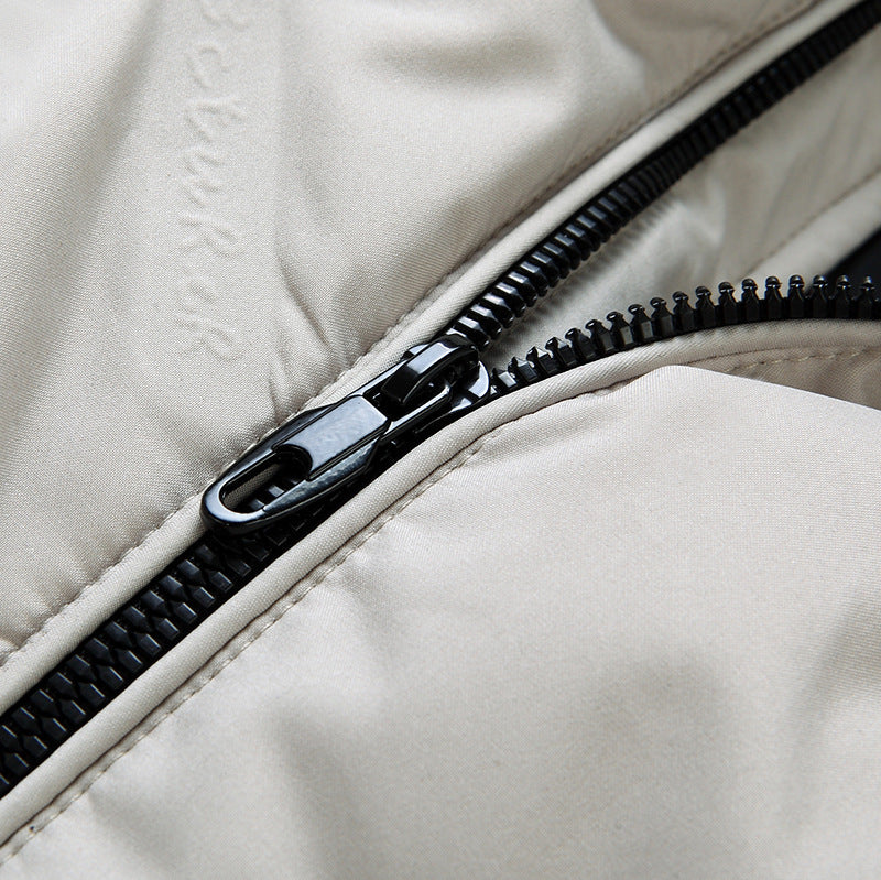 Herren Modische Steppjacke mit Kapuze Drune