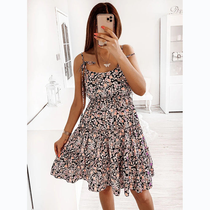 Damen Wonderland Kleid mit verspieltem Blumendruck und lässiger Passform Drune