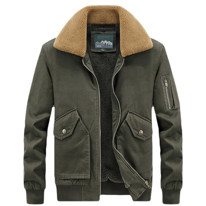 Herren Aviator-Blouson mit Sherpa-Kragen und Thermo-Teddyfutter Drune
