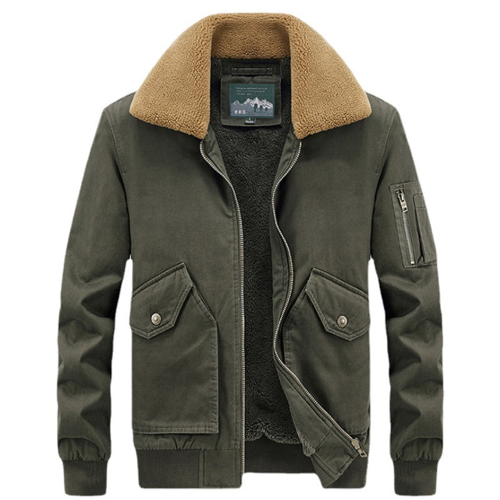 Herren Aviator-Blouson mit Sherpa-Kragen und Thermo-Teddyfutter Drune