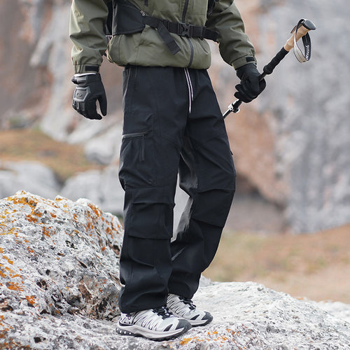 Herren Robuste wasserabweisende Trekkinghose mit Cargo-Taschen Drune