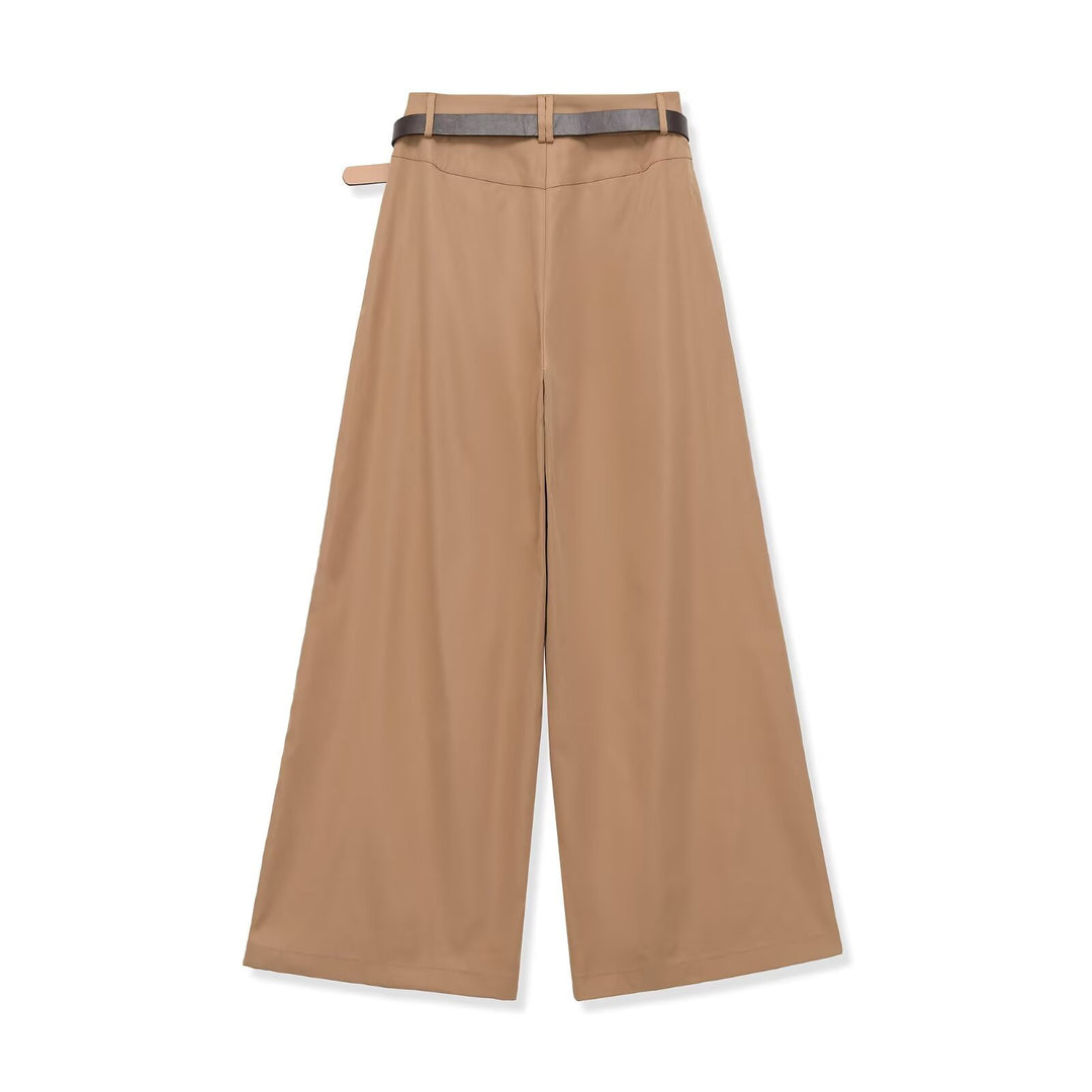 Damen weite Hochbundhose mit abnehmbarem Gürtel Drune