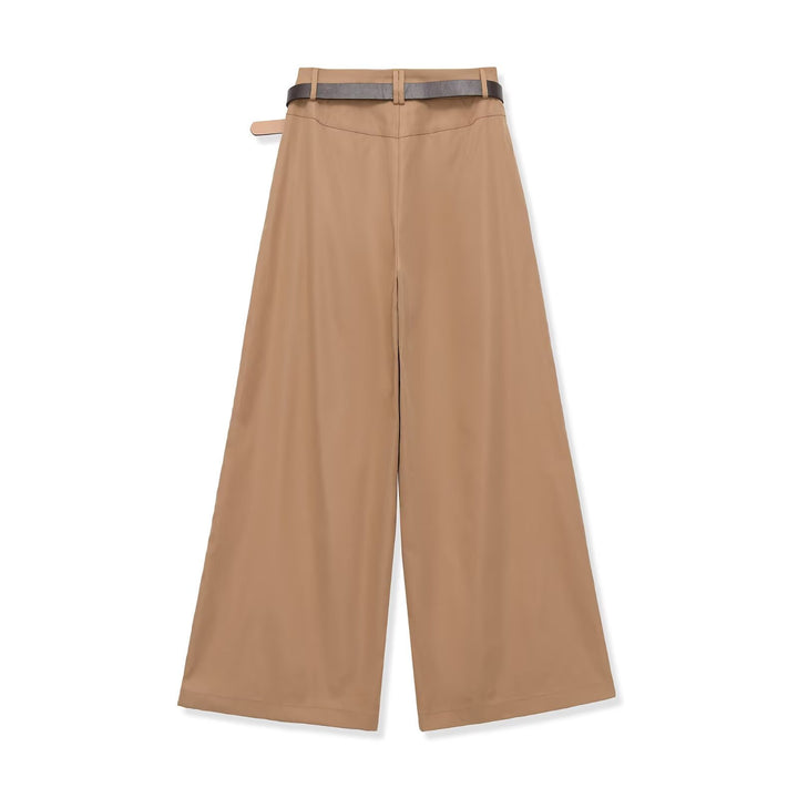 Damen weite Hochbundhose mit abnehmbarem Gürtel Drune